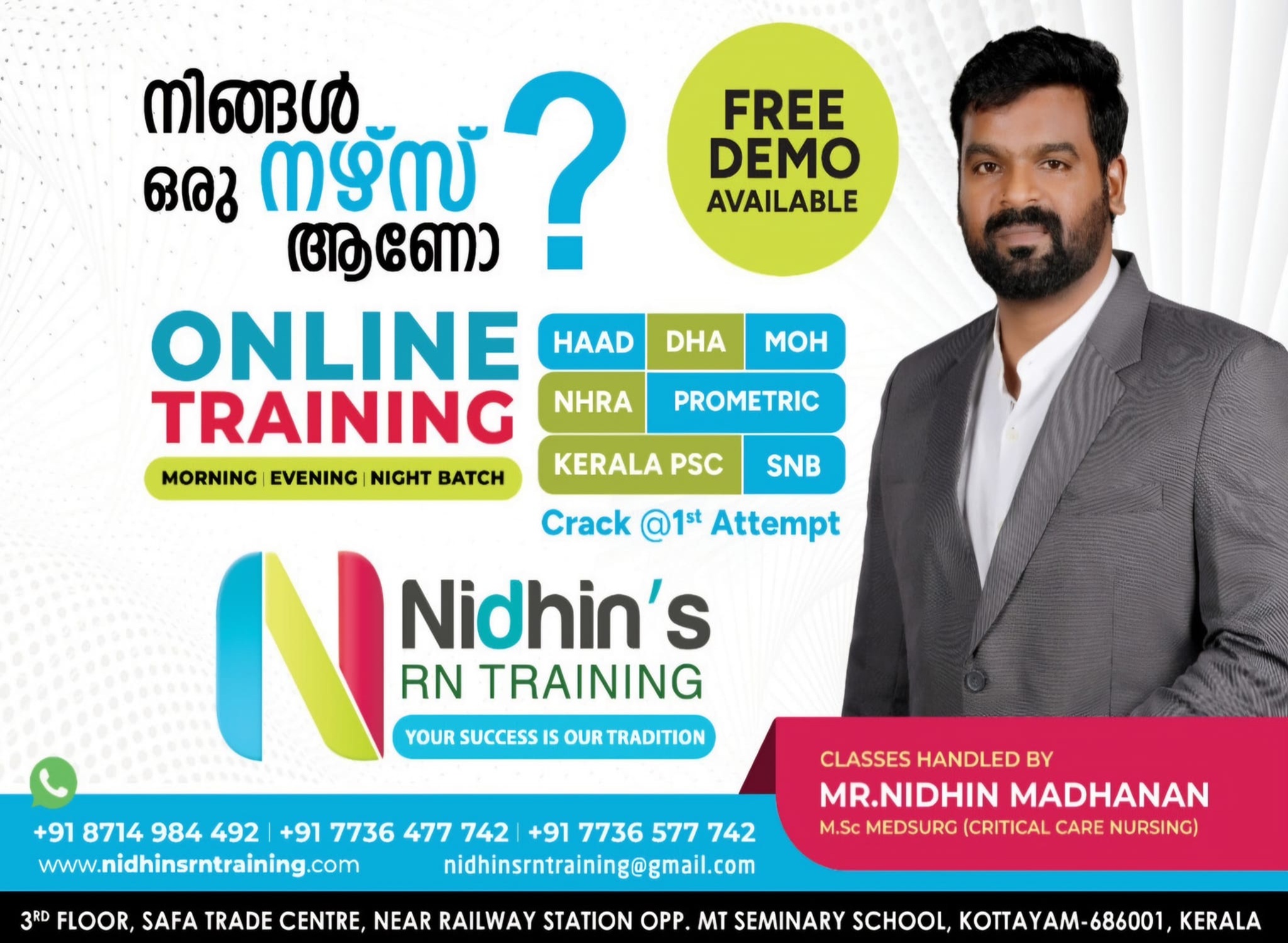 Nidhin's RN Training Kottayam